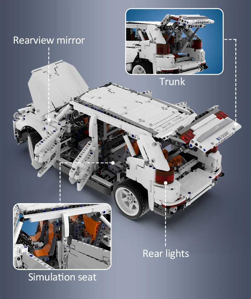 Voiture Télécommandée CaDA – Modèle Warrior H2 SUV (2208 pièces)