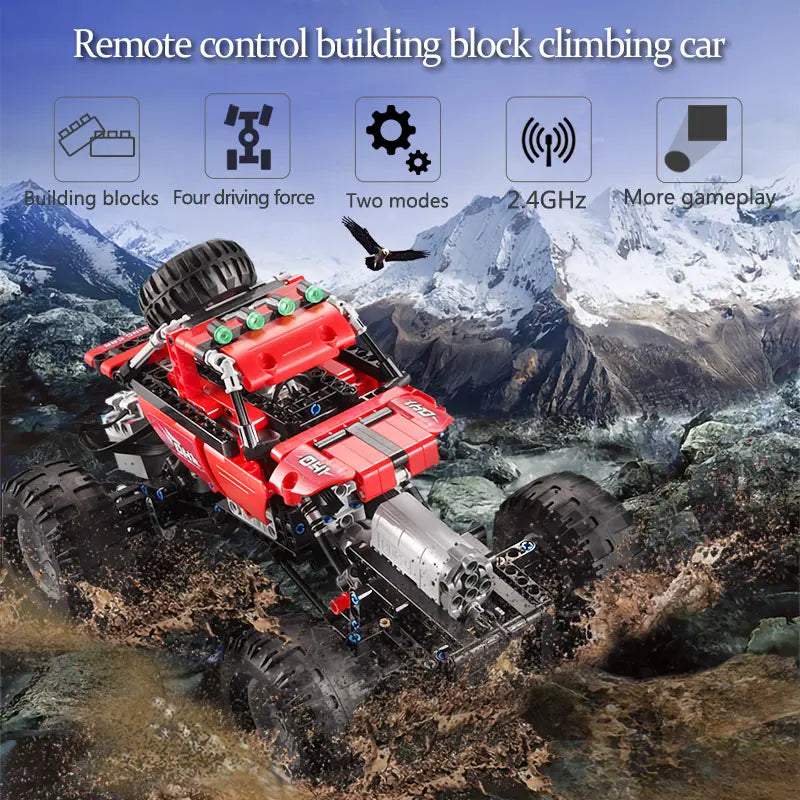 Voiture 4x4 Télécommandée à Construire – CaDA Climbing Car (489 pièces)