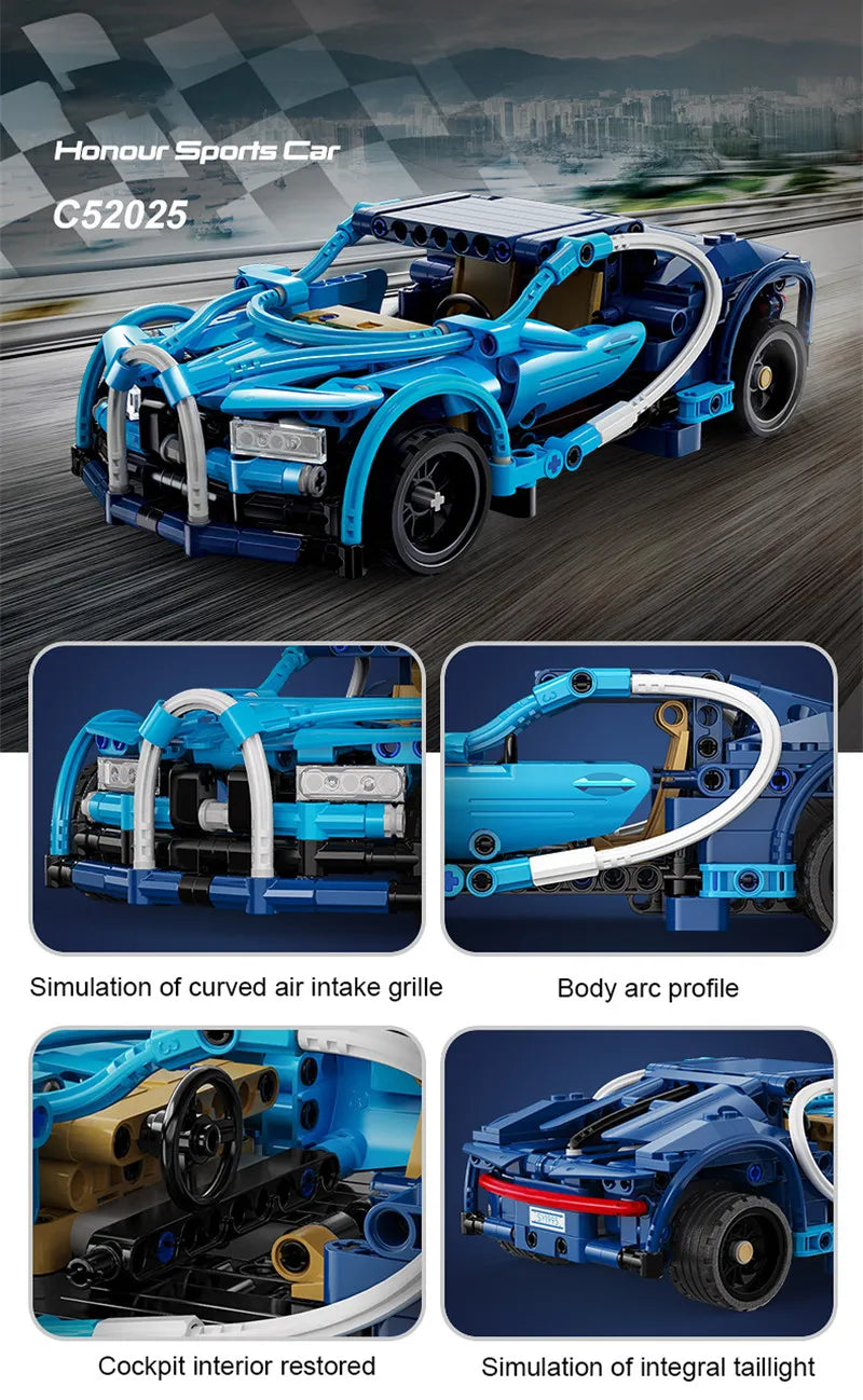 Voiture de Course Télécommandée CaDA – 387 pièces (3 Modèles au Choix)