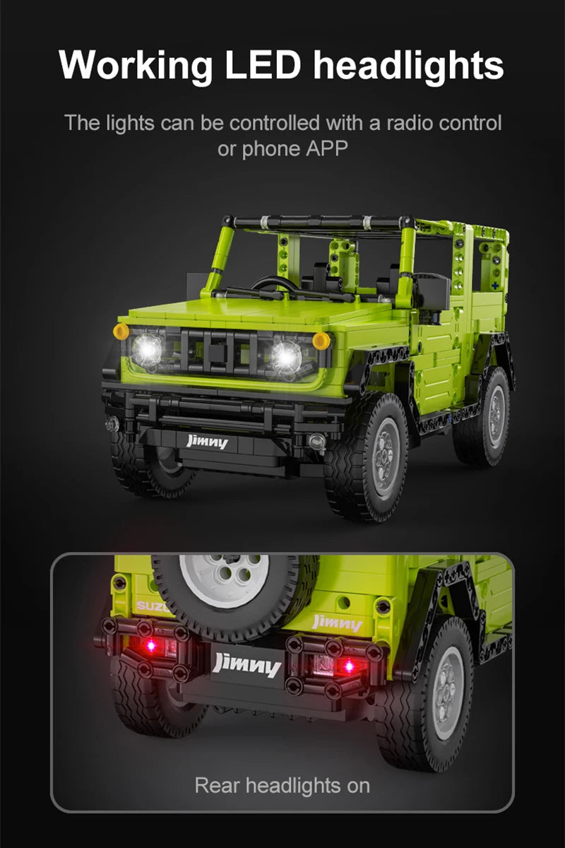 CaDA Suzuki Jimny RC – Voiture Off-Road Télécommandée à Construire (579 pièces)