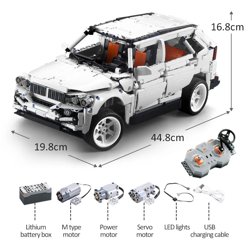 Voiture Télécommandée CaDA – Modèle Warrior H2 SUV (2208 pièces)