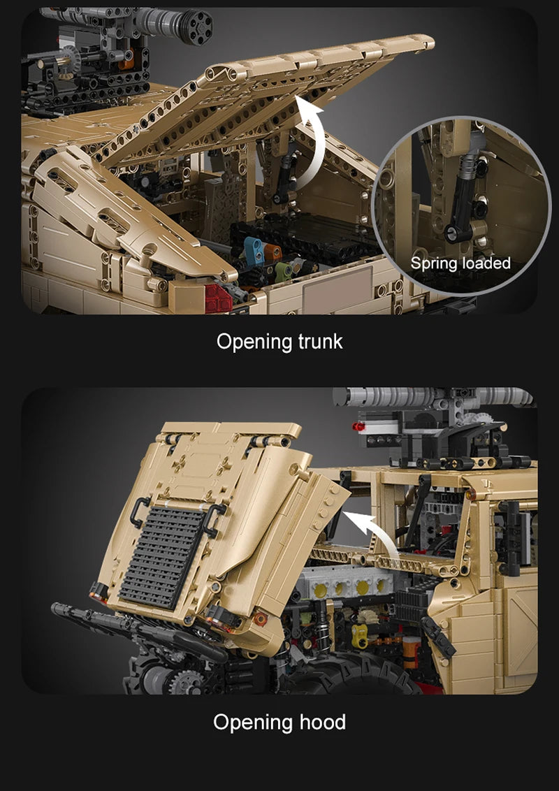 Véhicule Militaire Télécommandé CaDA – Modèle HUMVEE H1 (3935 pièces)