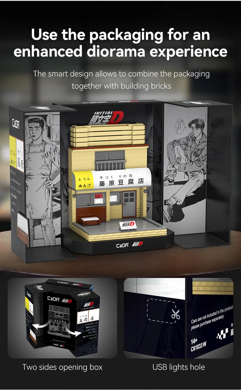 Diorama Japonais Initial D – Usui Parking + Tofu Shop (3 modèles disponibles)