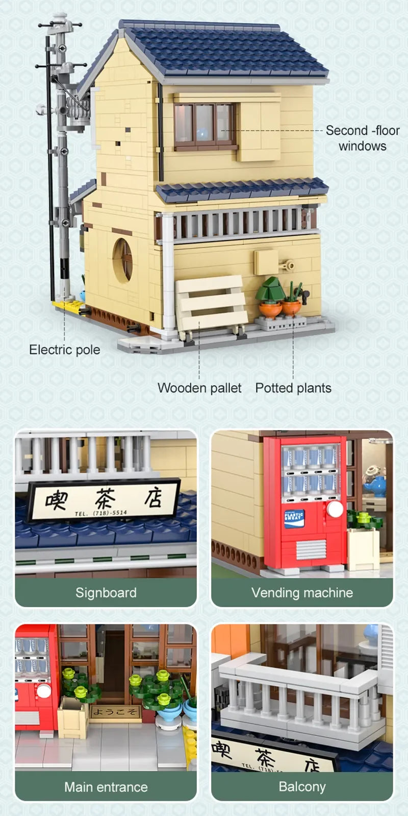 Maison de Thé Japonaise à Construire – CaDA C66010 (1200 pièces)