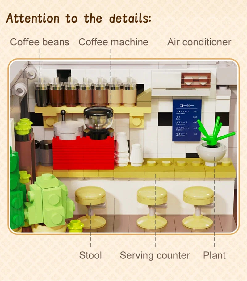 Café Japonais d’Été – Set de Construction CaDA (1116 pièces)