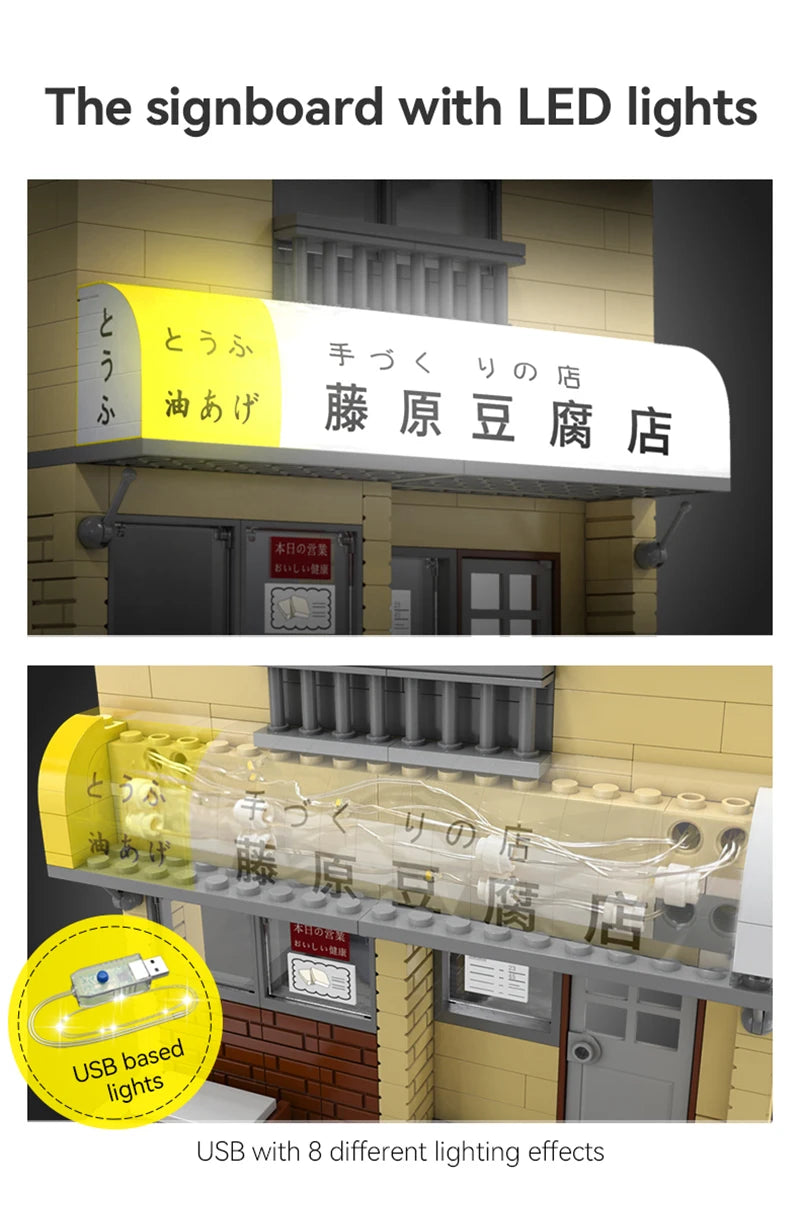 Diorama Japonais Initial D – Usui Parking + Tofu Shop (3 modèles disponibles)