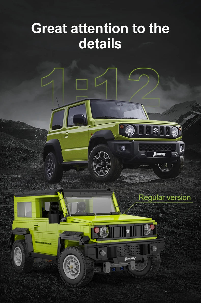 Suzuki Jimny CaDA – 4x4 Off-Road Télécommandé à Construire (1803 pièces + Accessoires)