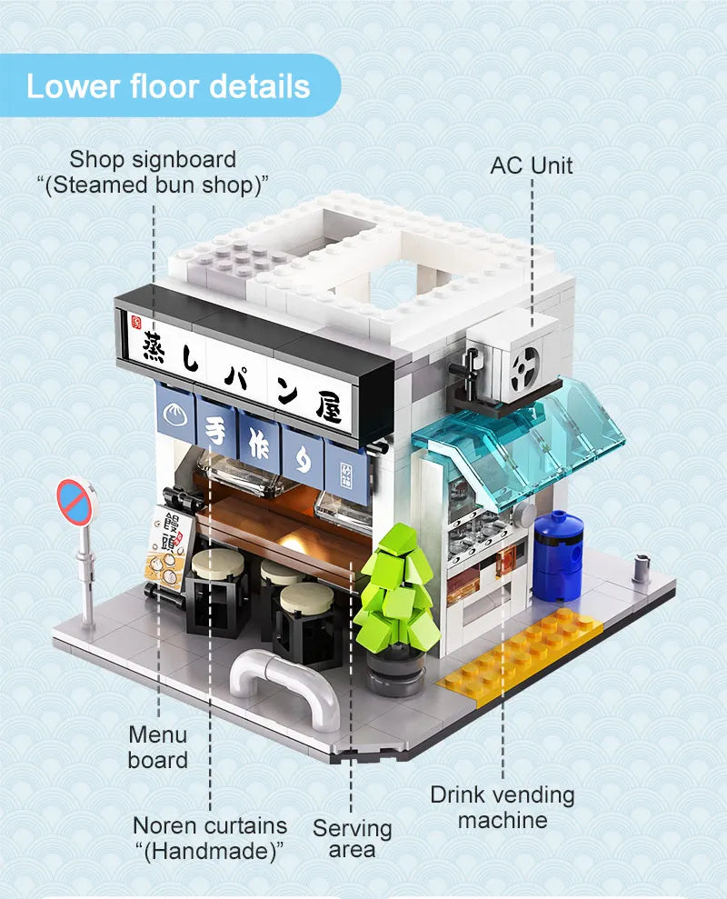 Maquette Japonaise à Construire – Steamed Bun Shop (1108 pièces)