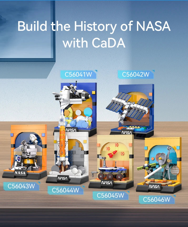 Mini Dioramas Officiels NASA à Construire – Collection Complète CaDA (6 modèles)