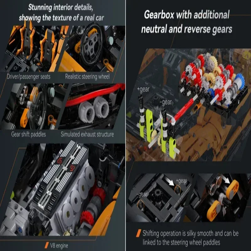 Supercar CaDA à Construire – Modèle 1:10 (3617 pièces)