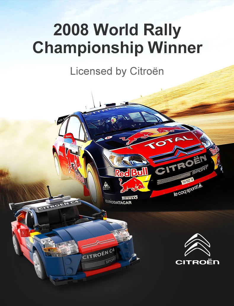 Voiture de Rallye Télécommandée CaDA – Citroën C4 WRC (329 pièces)