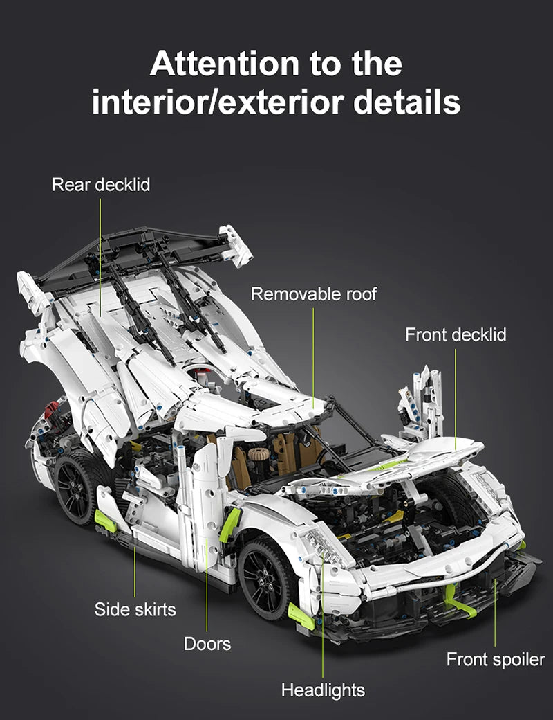 Voiture de Sport à Construire CaDA – Modèle Fantasma (4346 pièces)