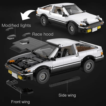 Voiture à Construire CaDA – Toyota AE86 Initial D (1324 pièces, motorisable)
