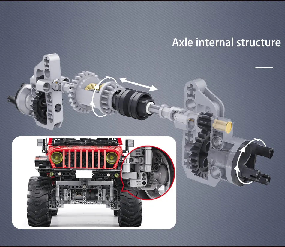Voiture 4x4 Télécommandée à Construire – CaDA Adventurer (1941 pièces, LED, 3 moteurs)