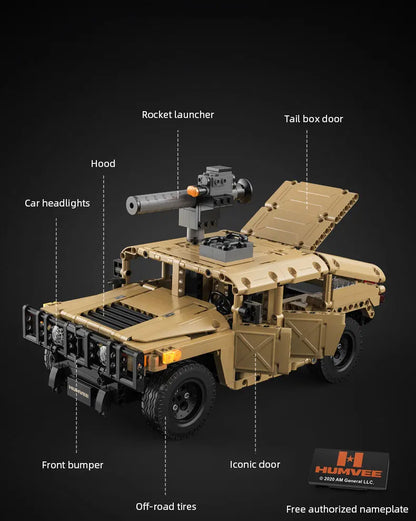 Véhicule Militaire Télécommandé CaDA – Modèle HUMVEE H1 (3935 pièces)