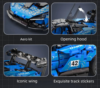 Voiture de Course Télécommandée CaDA – Modèle Extreme Blue (2088 pièces)
