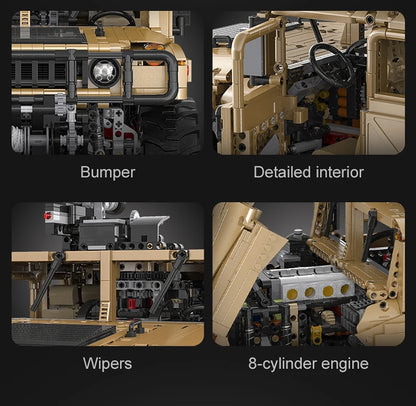Véhicule Militaire Télécommandé CaDA – Modèle HUMVEE H1 (3935 pièces)