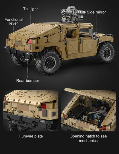 Véhicule Militaire Télécommandé CaDA – Modèle HUMVEE H1 (3935 pièces)