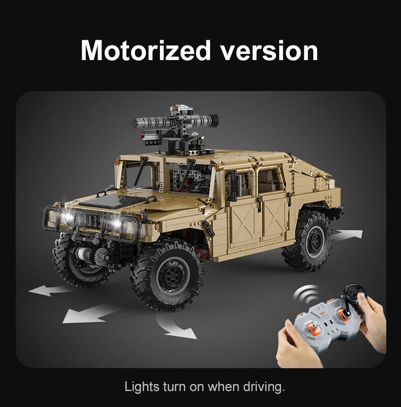 Véhicule Militaire Télécommandé CaDA – Modèle HUMVEE H1 (3935 pièces)