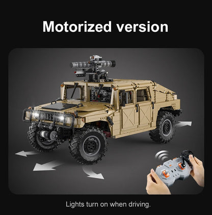 Véhicule Militaire Télécommandé CaDA – Modèle HUMVEE H1 (3935 pièces)