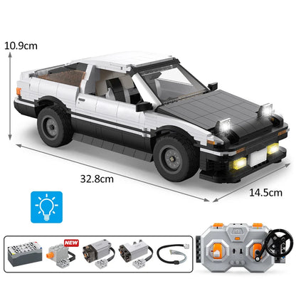 Voiture à Construire CaDA – Toyota AE86 Initial D (1324 pièces, motorisable)