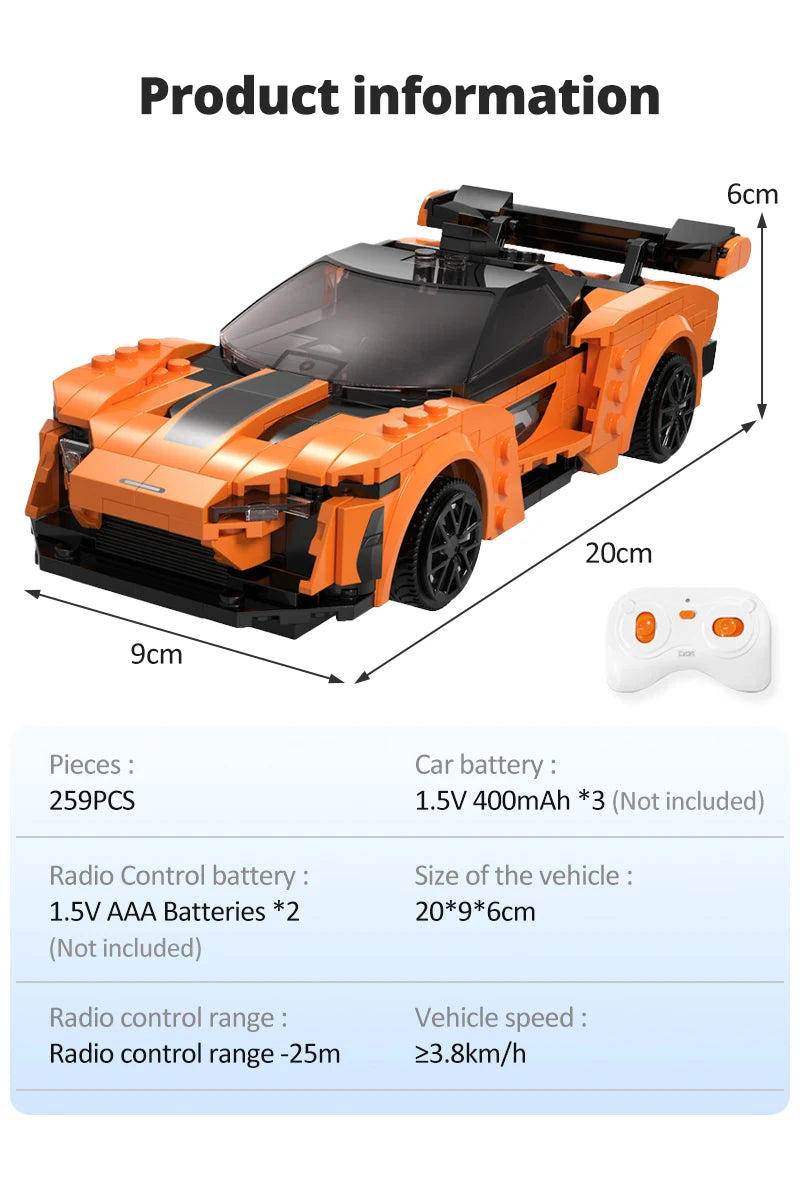 Voiture de Sport Télécommandée – CaDA Blaze Car (295 pièces)