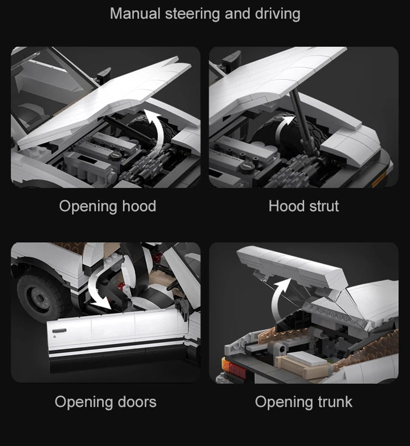 Voiture à Construire CaDA – Toyota AE86 Initial D (1324 pièces, motorisable)
