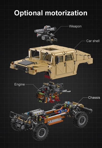 Véhicule Militaire Télécommandé CaDA – Modèle HUMVEE H1 (3935 pièces)
