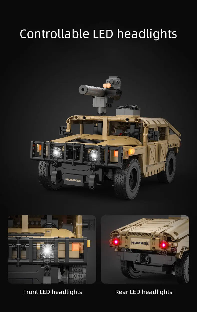 Véhicule Militaire Télécommandé CaDA – Modèle HUMVEE H1 (3935 pièces)