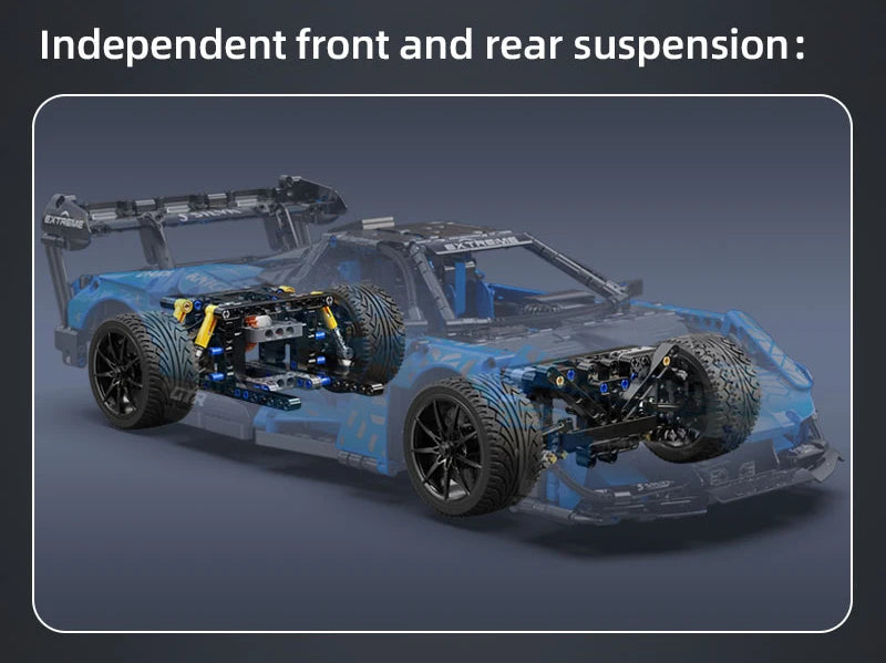 Voiture de Course Télécommandée CaDA – Modèle Extreme Blue (2088 pièces)