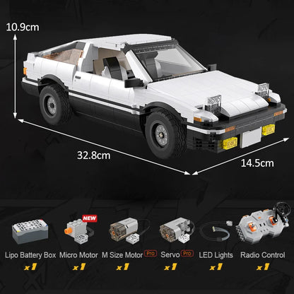 Voiture à Construire CaDA – Toyota AE86 Initial D (1324 pièces, motorisable)