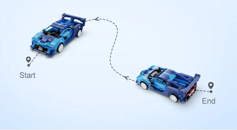 Voiture de Course Télécommandée CaDA – Modèle Blue Knight (325 pièces)
