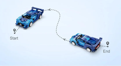 Voiture de Course Télécommandée CaDA – Modèle Blue Knight (325 pièces)