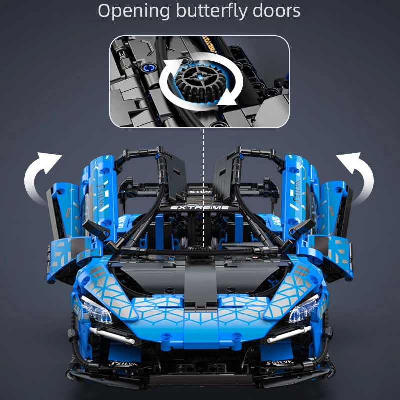 Voiture de Course Télécommandée CaDA – Modèle Extreme Blue (2088 pièces)
