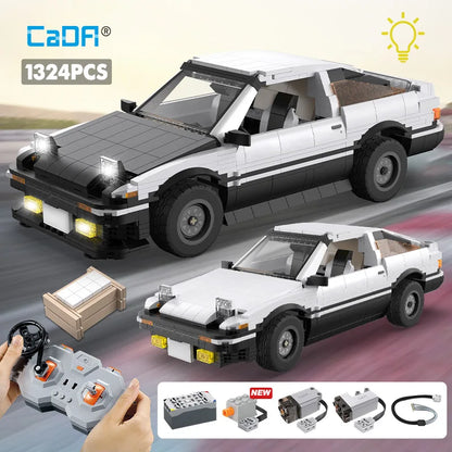 Voiture à Construire CaDA – Toyota AE86 Initial D (1324 pièces, motorisable)