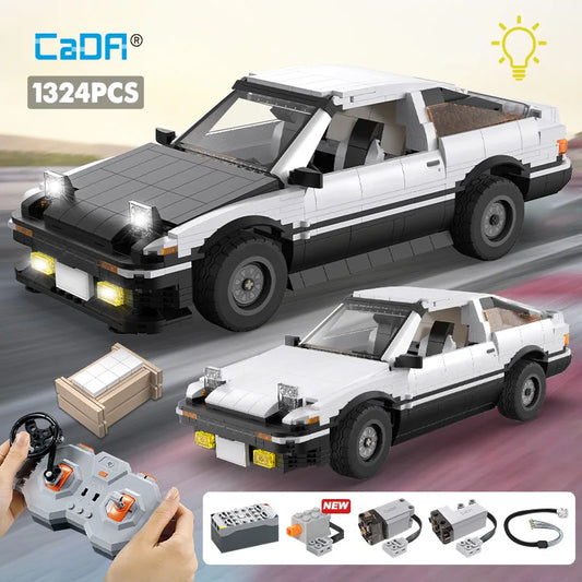 Voiture à Construire CaDA – Toyota AE86 Initial D (1324 pièces, motorisable)