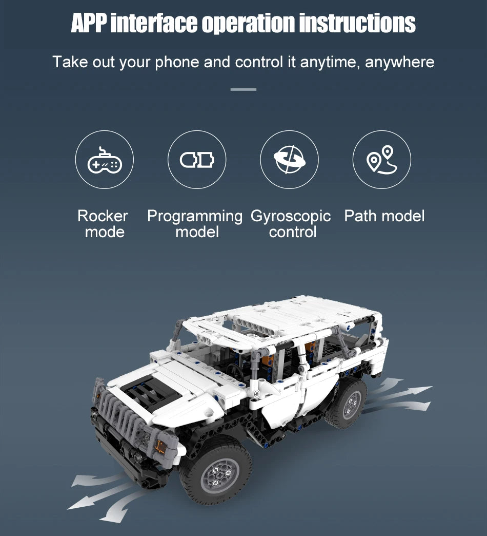 SUV Télécommandé CaDA – Warrior H2 (575 pièces)