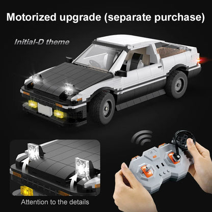 Voiture à Construire CaDA – Toyota AE86 Initial D (1324 pièces, motorisable)