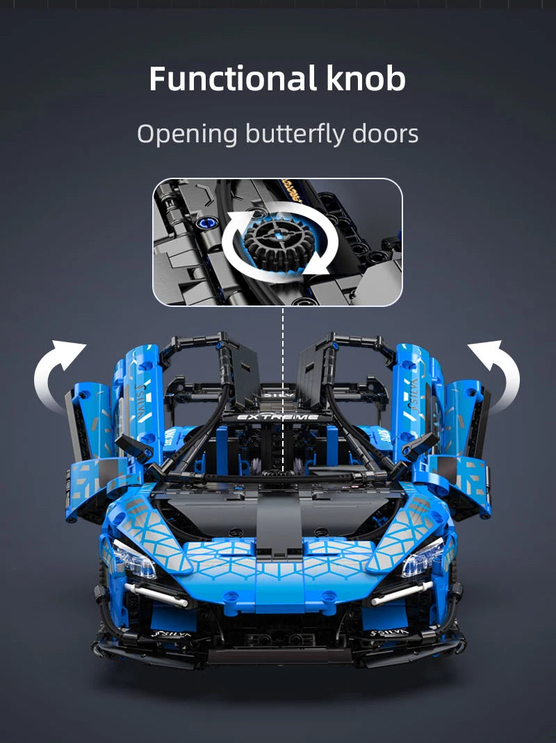 Voiture de Course Télécommandée CaDA – Modèle Extreme Blue (2088 pièces)