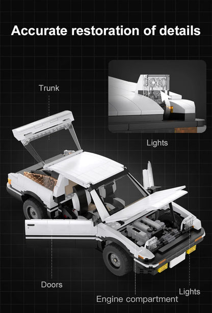 Voiture à Construire CaDA – Toyota AE86 Initial D (1324 pièces, motorisable)