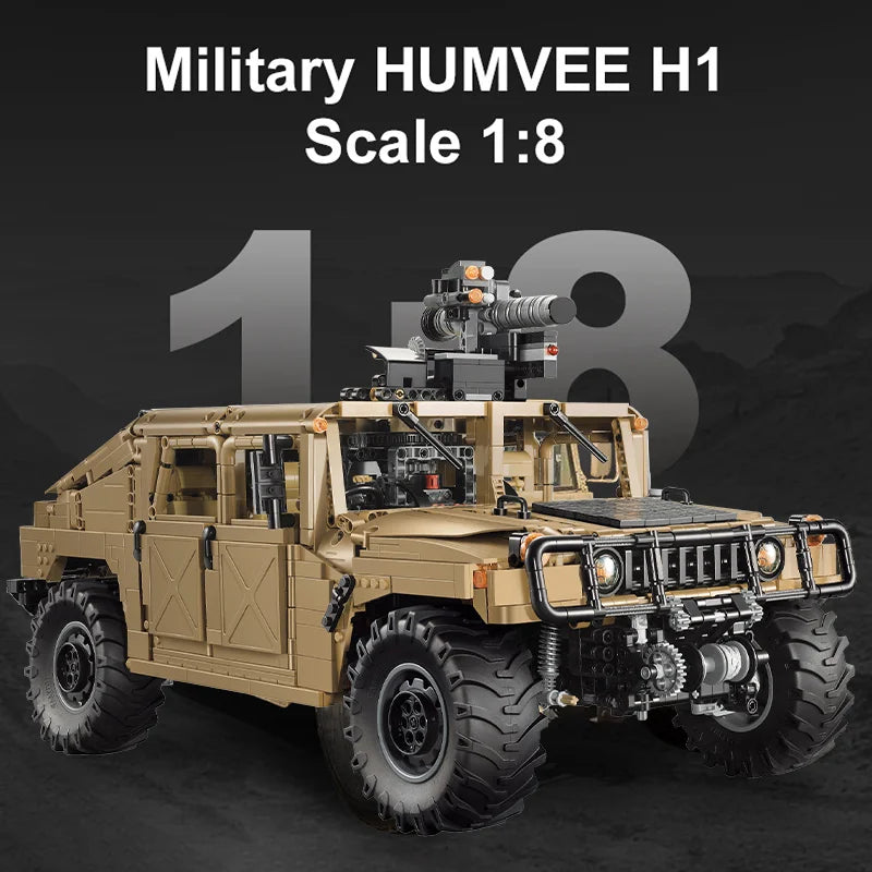 Véhicule Militaire Télécommandé CaDA – Modèle HUMVEE H1 (3935 pièces)