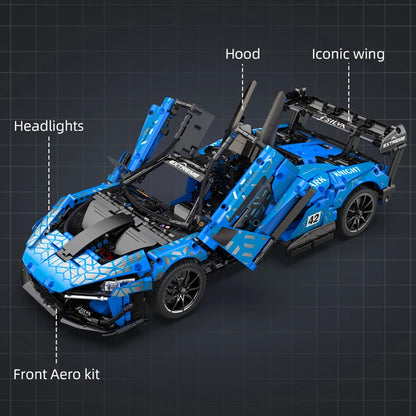 Voiture de Course Télécommandée CaDA – Modèle Extreme Blue (2088 pièces)