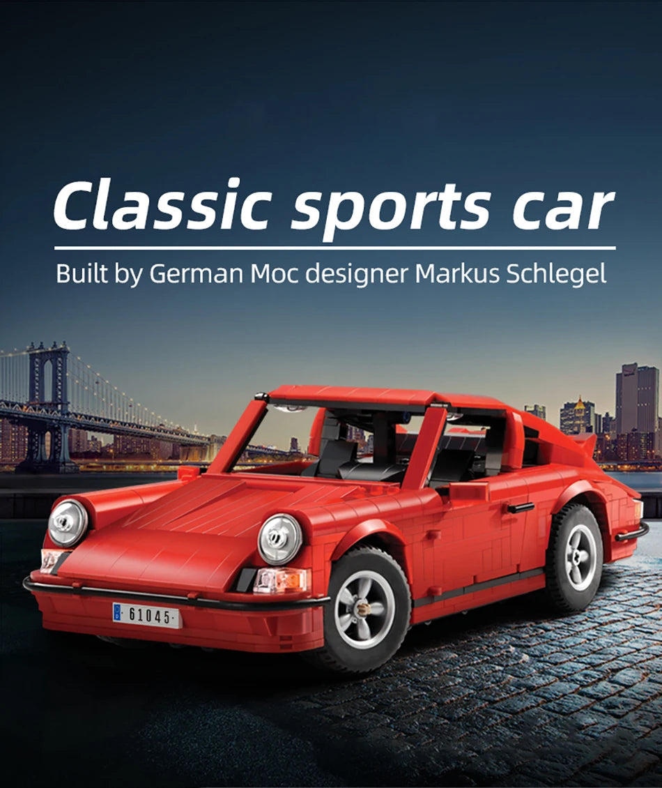 Voiture de Sport Classique CaDA – Kit Télécommandé à Construire (1429 pièces, Échelle 1:12.5)