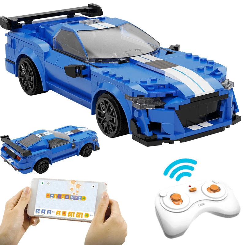 Voiture de Course Télécommandée CaDA – Modèle Blue Knight (325 pièces)