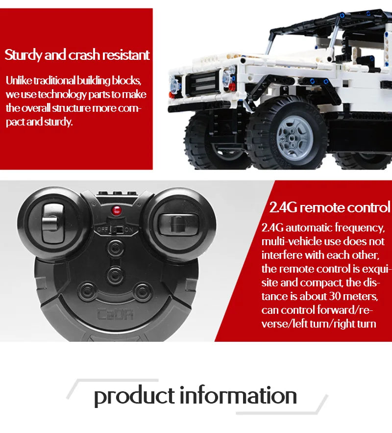 4x4 Tout-Terrain Télécommandé – CaDA® (533 pièces)