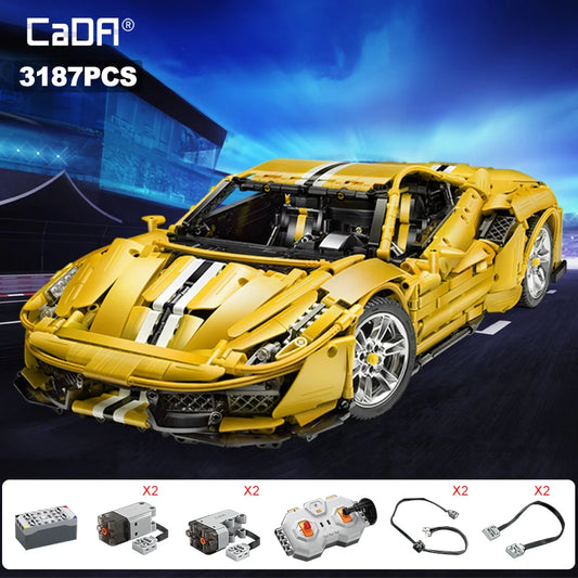 Voiture de Sport Télécommandée CaDA – Modèle Super Car (3187 pièces)