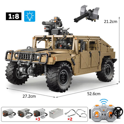 Véhicule Militaire Télécommandé CaDA – Modèle HUMVEE H1 (3935 pièces)