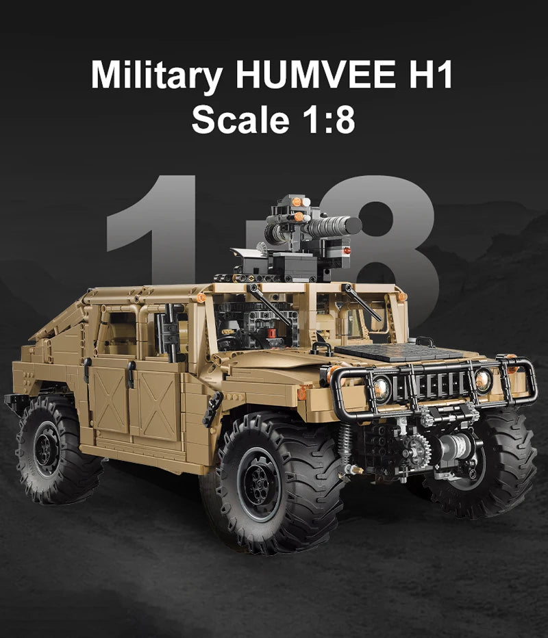 Véhicule Militaire Télécommandé CaDA – Modèle HUMVEE H1 (3935 pièces)