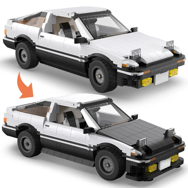 Voiture à Construire CaDA – Toyota AE86 Initial D (1324 pièces, motorisable)
