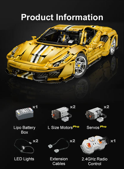 Voiture de Sport Télécommandée CaDA – Modèle Super Car (3187 pièces)